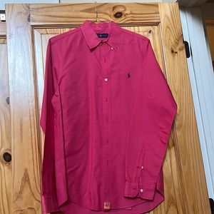 Mens Ralph Lauren dark coral button down size M